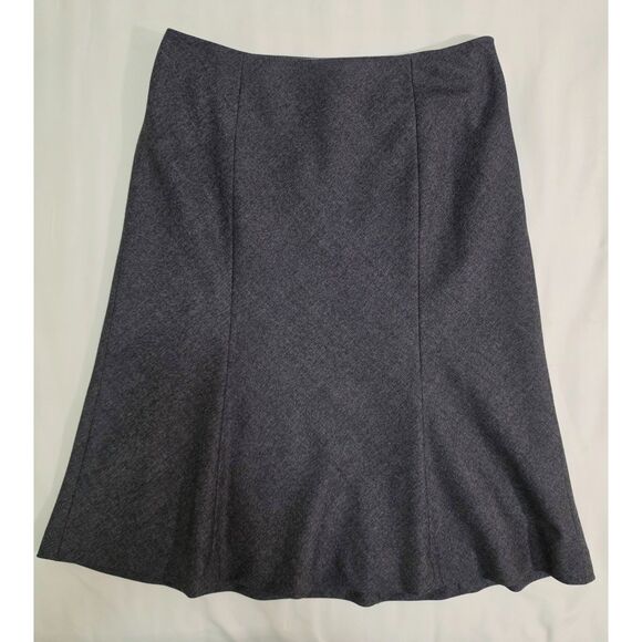 Ann Taylor Dresses & Skirts - Ann Taylor Wool blend A Line Midi Skirt Gray 4